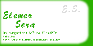 elemer sera business card